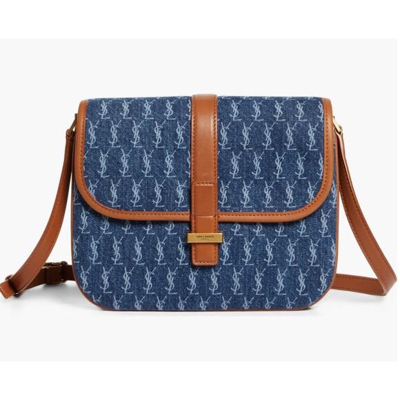 YSL DENIM Small Le Monogramme  Shoulder Bag - Picture 1 of 4